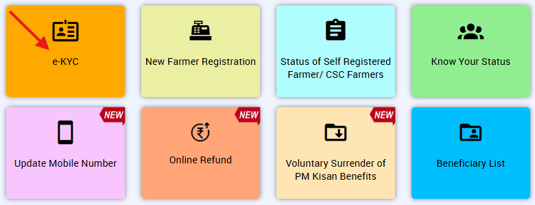 Kisan samman Nidhi e-kyc